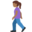 woman walking, medium-dark skin tone